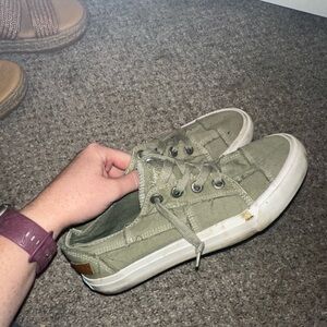 Olive Green Casual Sneakers